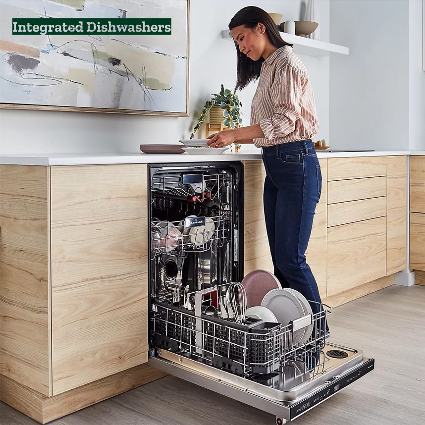 Modern Kitchen Integrated Dishwashers  - DesignMaster Interior Design Dubai